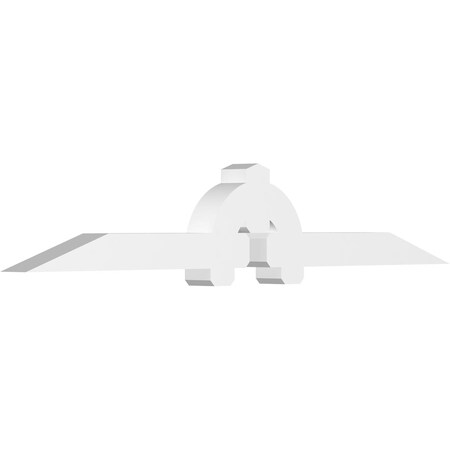 Ekena Millwork Ericson Architectural Grade PVC Gable Bracket, 108"W x 18"H x 6"D x 6"F, 4/12 Pitch GBP108X18X0606ERI00